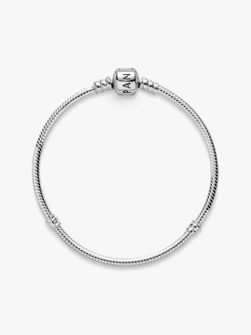 Pandora Moments Barrel Clasp Snake Chain Bracelet Sterling silver 590702HV-16