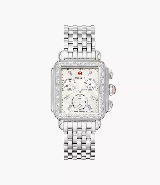 Michele Deco Stainless Diamond Watch MWW06A000775