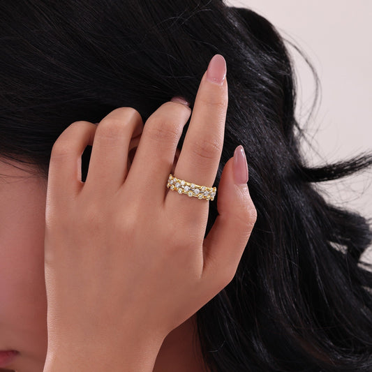 3-Piece Bezel-Set Eternity Ring Set