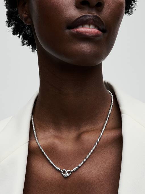 Pandora Moments Studded Chain Necklace 392451C00-45