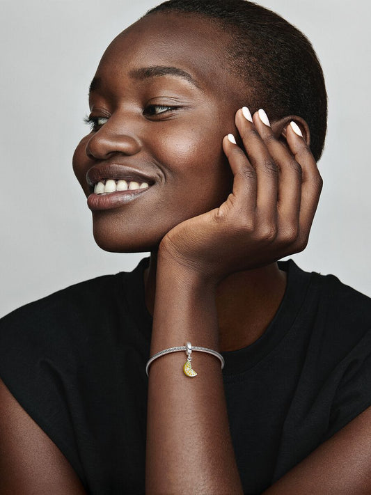 Lemon Slice Sparkling Fruit Dangle Charm 791696C01