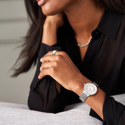 Michele Serein Mid Stainless Diamond Dial Watch MWW21B000147